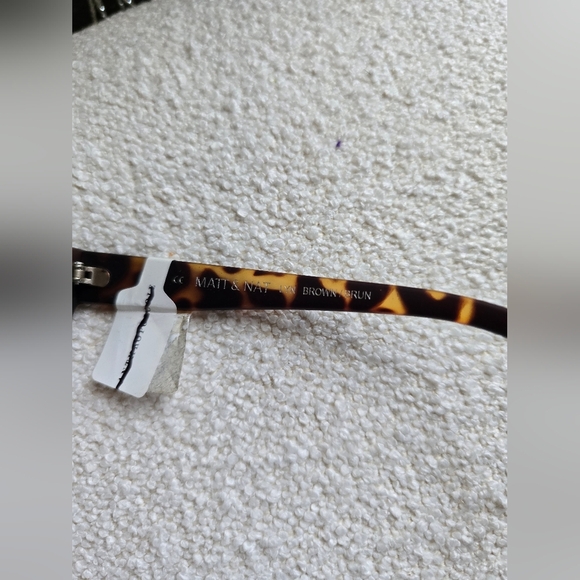 NWT! Matt & Nat, Lyn Square Sunglasses Brown Tortoise/Green Tonal Lens - Picture 7 of 7